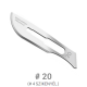 Swann-Morton steril szénacél szikepenge #20 méret -1 db