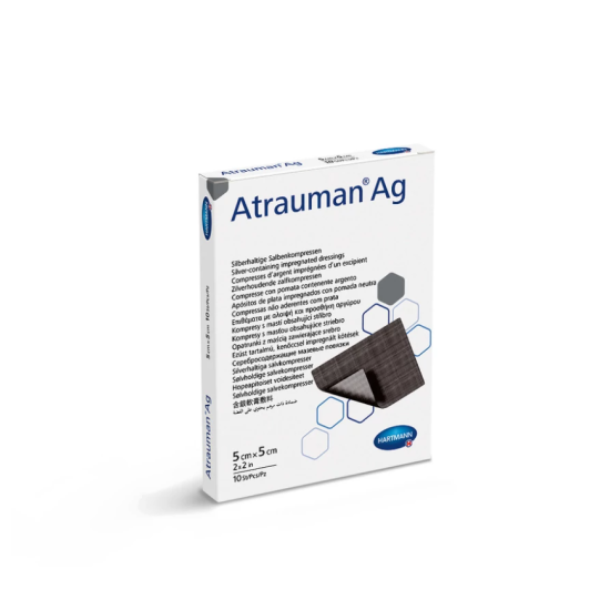 Atrauman® Ag ezüsttartalmú sebfedő 5x5 cm; 10 db
