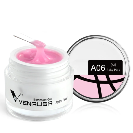 Venalisa Jelly Gel - új formula - 15 ml építőzselé - A06 Baby Pink