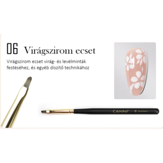 CANNI Prémium ecset No.06 - Petal/ Virágszirom ecset
