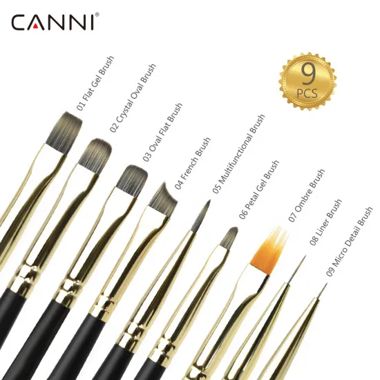 CANNI Prémium ecset No.02 - Ovális ecset 9 mm